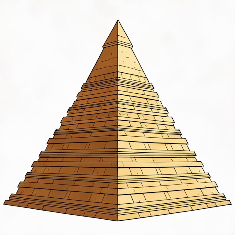 एक पिरामिड का चित्रण